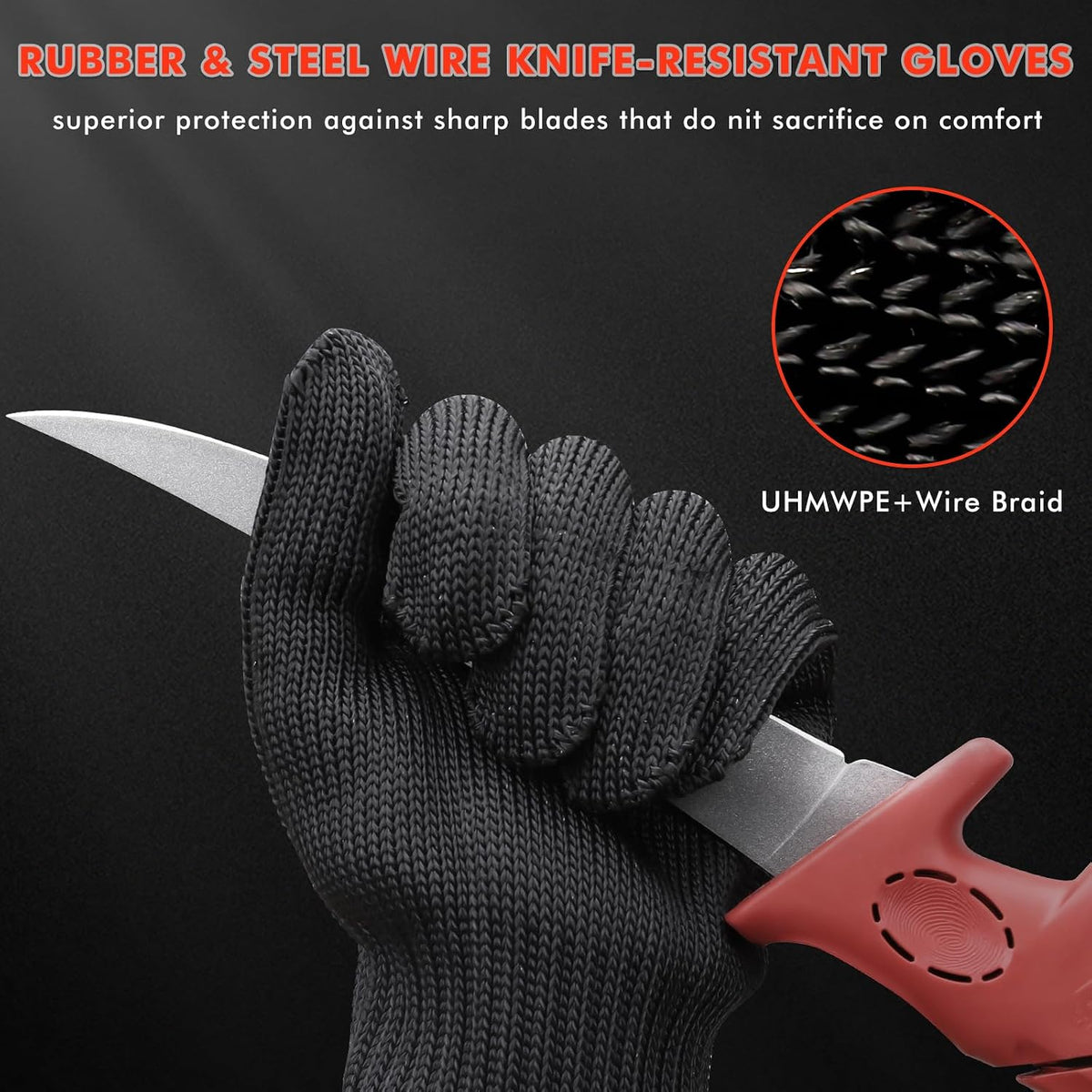 Boning Knife with Protective Sheath, Razor Sharp Stainless Steel Chef Knives for Boning Filleting Trimming Skinning, Kitchen Cutlery with Ergonomic Anti-slip Handle