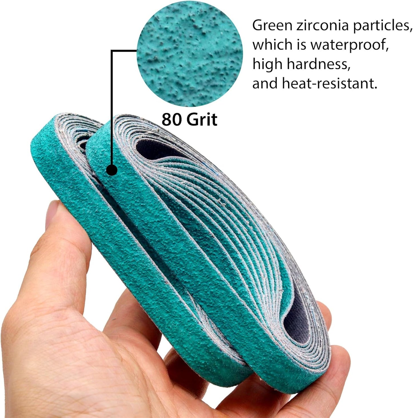1/2x12 400 Medium Grit Belts for Work Sharp Knife & Tool Sharpener, 24 PCS | Replacement Sanding Belt, 1/2 x 12 Inch, Fits WSKTS & WSKTS-KT/Mk.1 & Mk.2