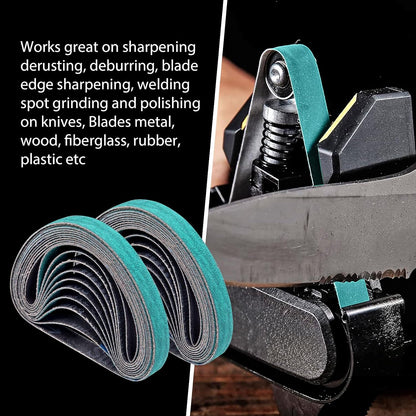 1/2x12 400 Medium Grit Belts for Work Sharp Knife & Tool Sharpener, 24 PCS | Replacement Sanding Belt, 1/2 x 12 Inch, Fits WSKTS & WSKTS-KT/Mk.1 & Mk.2