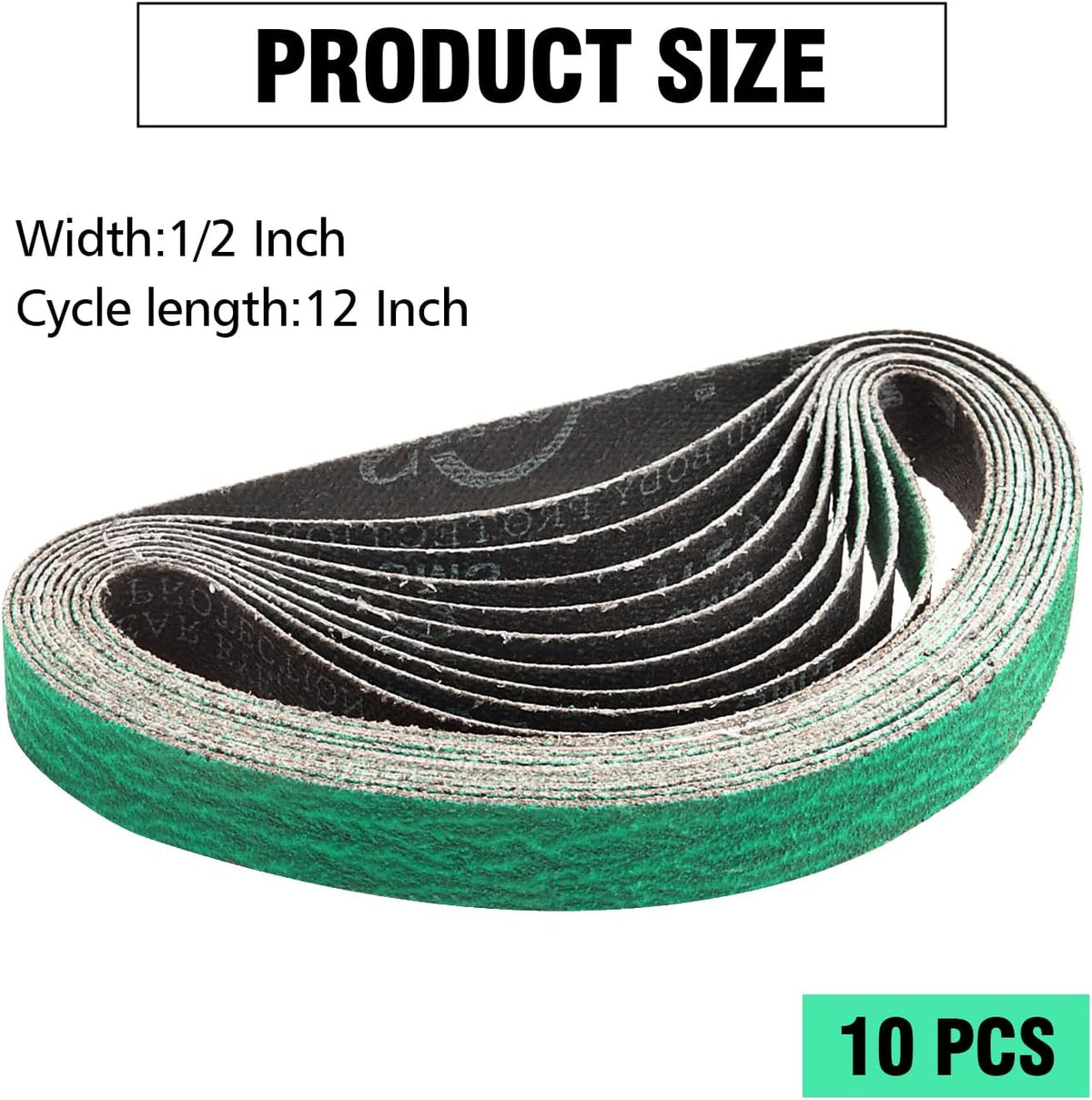 1/2x12 400 Medium Grit Belts for Work Sharp Knife & Tool Sharpener, 24 PCS | Replacement Sanding Belt, 1/2 x 12 Inch, Fits WSKTS & WSKTS-KT/Mk.1 & Mk.2