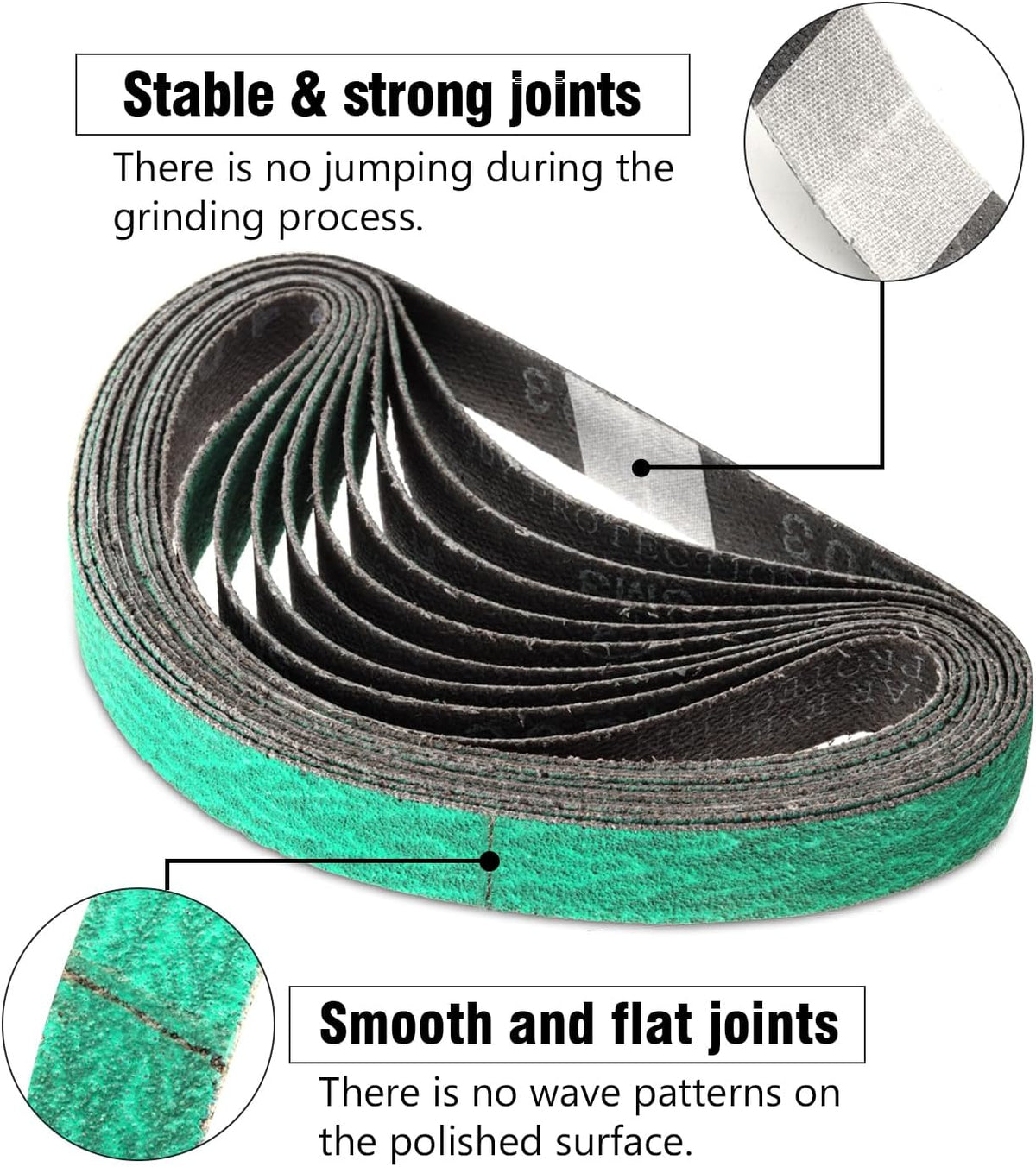 1/2x12 400 Medium Grit Belts for Work Sharp Knife & Tool Sharpener, 24 PCS | Replacement Sanding Belt, 1/2 x 12 Inch, Fits WSKTS & WSKTS-KT/Mk.1 & Mk.2