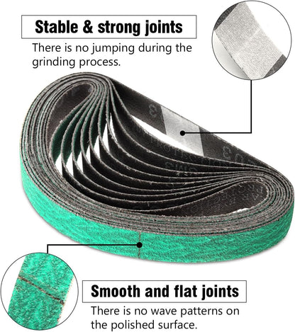 1/2x12 400 Medium Grit Belts for Work Sharp Knife & Tool Sharpener, 24 PCS | Replacement Sanding Belt, 1/2 x 12 Inch, Fits WSKTS & WSKTS-KT/Mk.1 & Mk.2