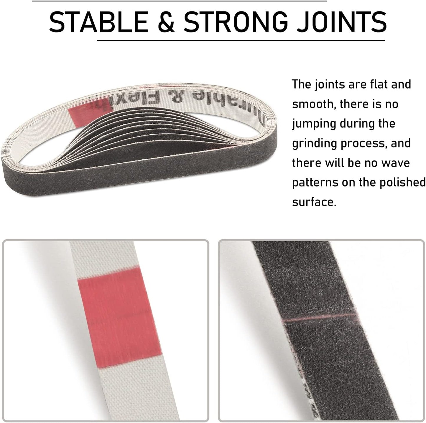 1/2x12 400 Medium Grit Belts for Work Sharp Knife & Tool Sharpener, 24 PCS | Replacement Sanding Belt, 1/2 x 12 Inch, Fits WSKTS & WSKTS-KT/Mk.1 & Mk.2