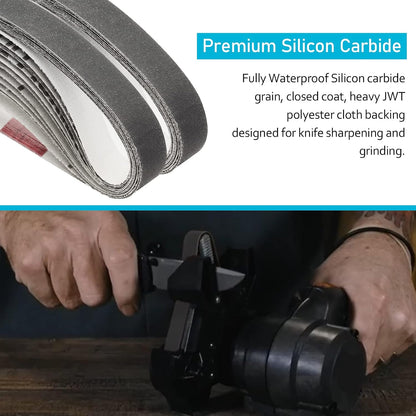 1/2x12 400 Medium Grit Belts for Work Sharp Knife & Tool Sharpener, 24 PCS | Replacement Sanding Belt, 1/2 x 12 Inch, Fits WSKTS & WSKTS-KT/Mk.1 & Mk.2
