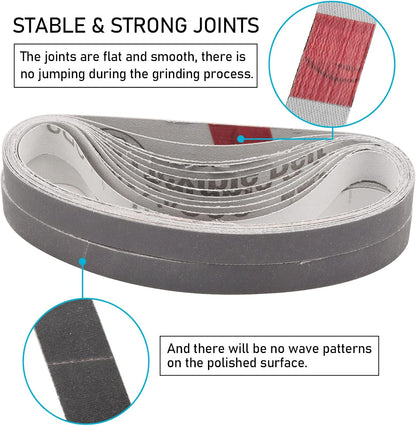 1/2x12 400 Medium Grit Belts for Work Sharp Knife & Tool Sharpener, 24 PCS | Replacement Sanding Belt, 1/2 x 12 Inch, Fits WSKTS & WSKTS-KT/Mk.1 & Mk.2