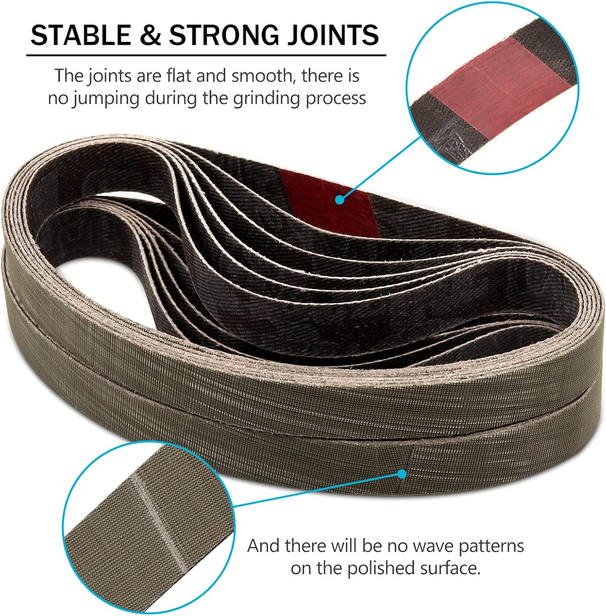 1/2x12 400 Medium Grit Belts for Work Sharp Knife & Tool Sharpener, 24 PCS | Replacement Sanding Belt, 1/2 x 12 Inch, Fits WSKTS & WSKTS-KT/Mk.1 & Mk.2