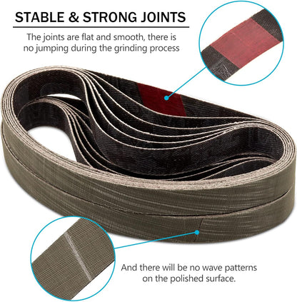 1/2x12 400 Medium Grit Belts for Work Sharp Knife & Tool Sharpener, 24 PCS | Replacement Sanding Belt, 1/2 x 12 Inch, Fits WSKTS & WSKTS-KT/Mk.1 & Mk.2