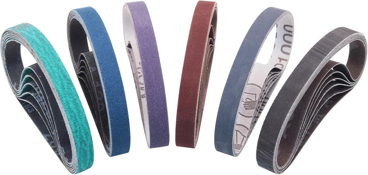 1/2x12 400 Medium Grit Belts for Work Sharp Knife & Tool Sharpener, 24 PCS | Replacement Sanding Belt, 1/2 x 12 Inch, Fits WSKTS & WSKTS-KT/Mk.1 & Mk.2