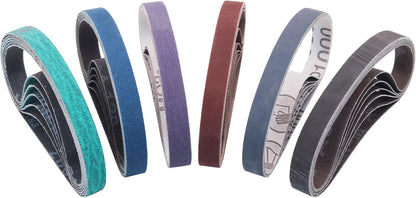 1/2x12 400 Medium Grit Belts for Work Sharp Knife & Tool Sharpener, 24 PCS | Replacement Sanding Belt, 1/2 x 12 Inch, Fits WSKTS & WSKTS-KT/Mk.1 & Mk.2