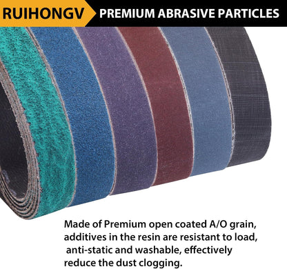 1/2x12 400 Medium Grit Belts for Work Sharp Knife & Tool Sharpener, 24 PCS | Replacement Sanding Belt, 1/2 x 12 Inch, Fits WSKTS & WSKTS-KT/Mk.1 & Mk.2