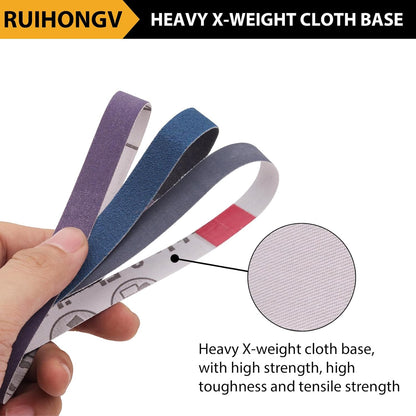 1/2x12 400 Medium Grit Belts for Work Sharp Knife & Tool Sharpener, 24 PCS | Replacement Sanding Belt, 1/2 x 12 Inch, Fits WSKTS & WSKTS-KT/Mk.1 & Mk.2