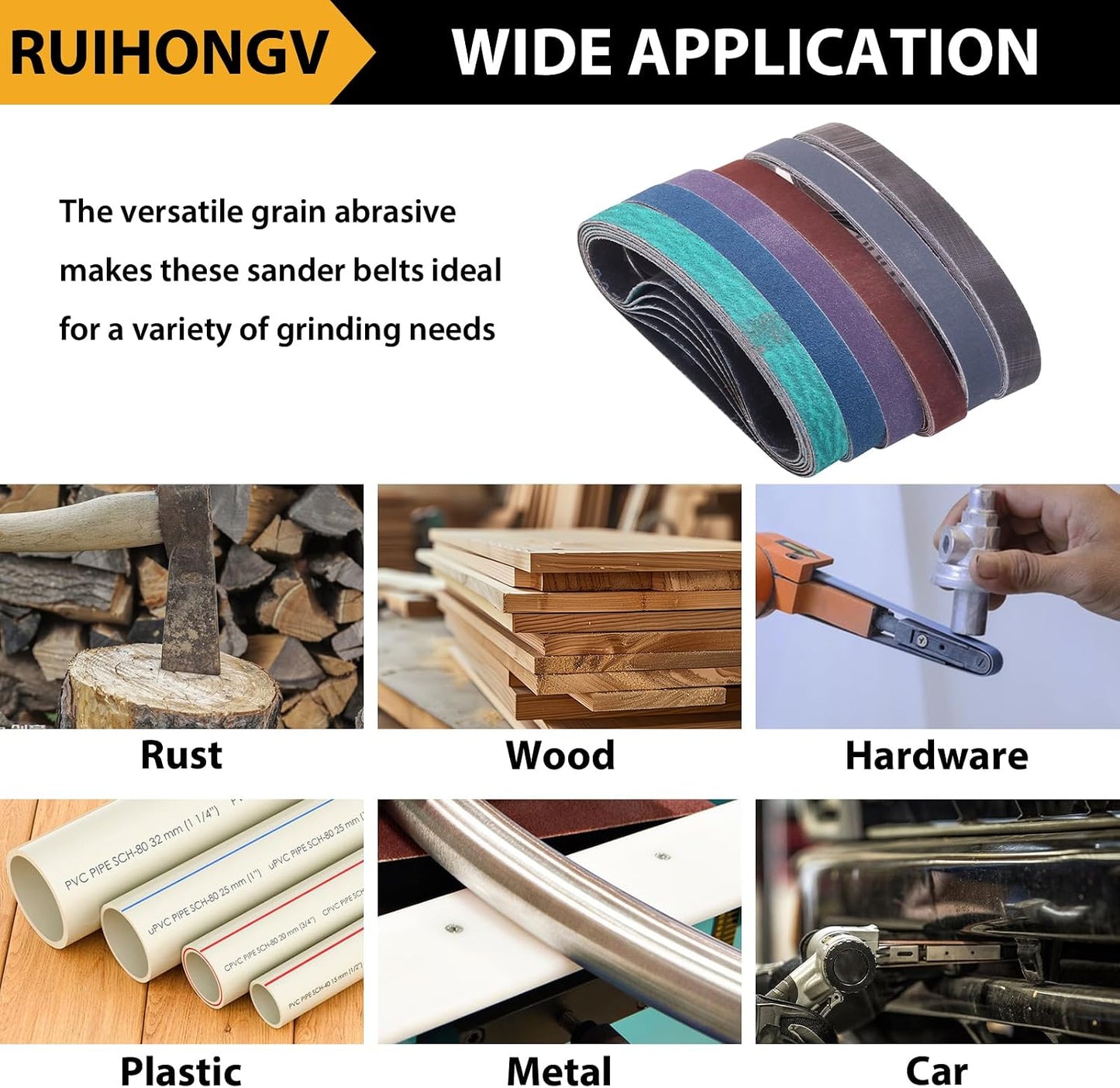 1/2x12 400 Medium Grit Belts for Work Sharp Knife & Tool Sharpener, 24 PCS | Replacement Sanding Belt, 1/2 x 12 Inch, Fits WSKTS & WSKTS-KT/Mk.1 & Mk.2