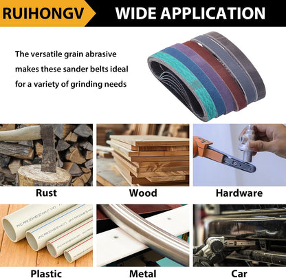 1/2x12 400 Medium Grit Belts for Work Sharp Knife & Tool Sharpener, 24 PCS | Replacement Sanding Belt, 1/2 x 12 Inch, Fits WSKTS & WSKTS-KT/Mk.1 & Mk.2