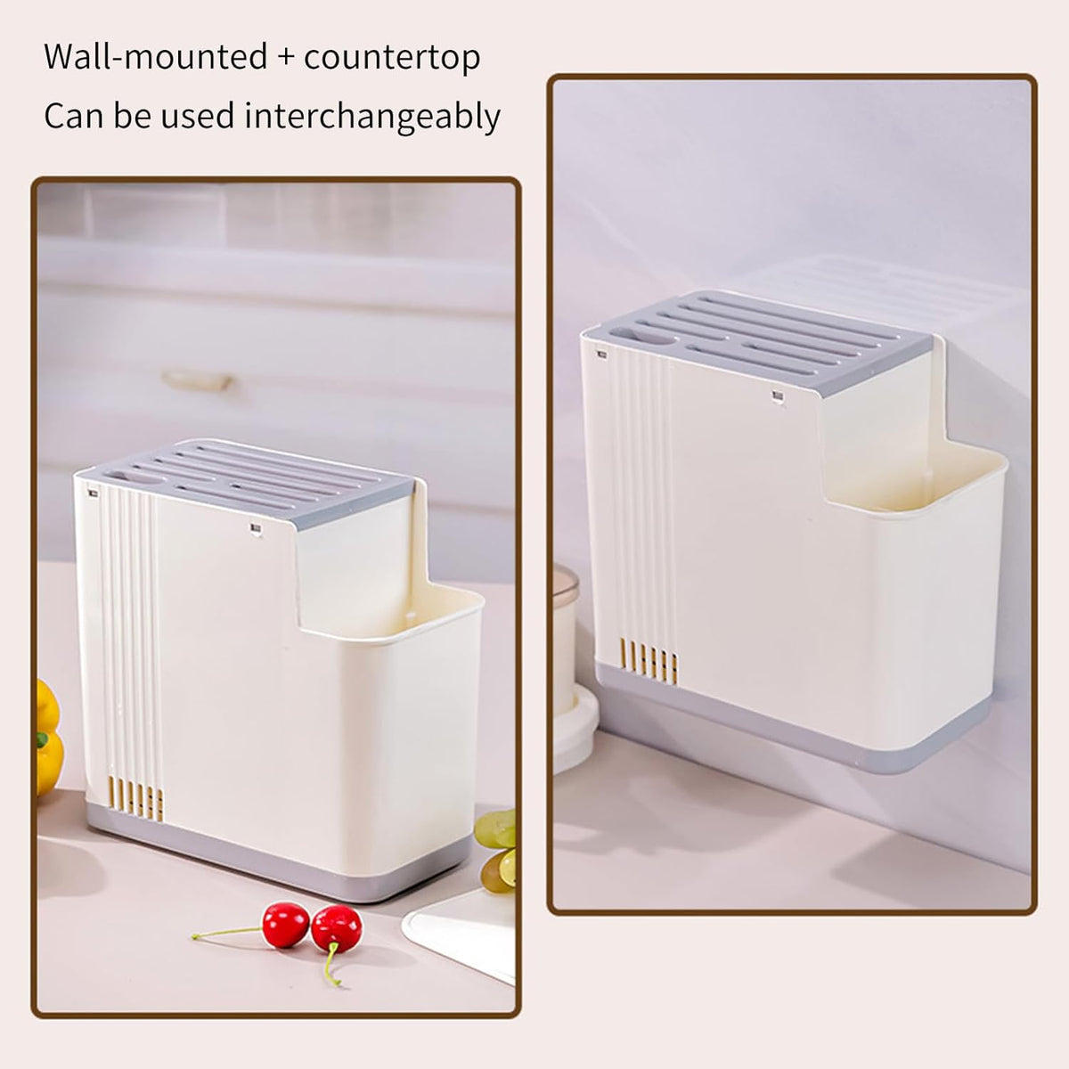 Compact Cutter Rack for Kitchen Storage with Vertical Design and Easy Surfaces Kitchen Storage Rack