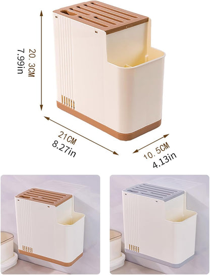 Compact Cutter Rack for Kitchen Storage with Vertical Design and Easy Surfaces Kitchen Storage Rack