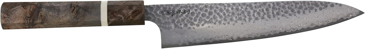 Cold Steel Japanese VG-10 Damascus 3-Piece Kitchen Knife Set – VG-10 Steel Chef Knives with Damascus Pattern for Precision Cutting & Kitchen Use