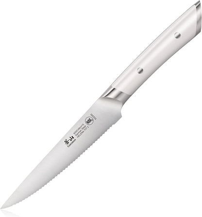Cangshan HELENA Series German Steel Forged 5" Serrated Utility Knife (Black)