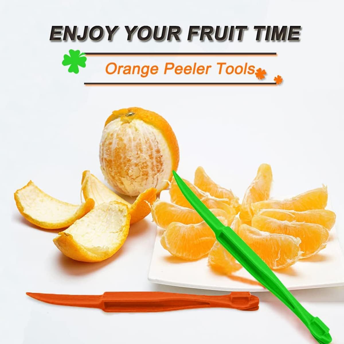 Orange Citrus Peelers Citrus Lemon Citrus Peel Cutter Plastic Easy Slicer Cutter Peeler Remover Opener Kitchen Accessories Knife Cooking Tool Kitchen Gadget (4 Pack)