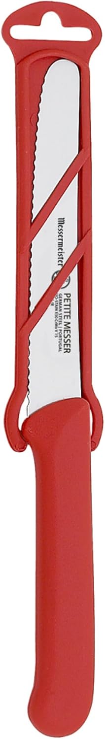 4.5” Serrated Tomato Knife with Matching Sheath, Black - German 1.4116 Steel Alloy - Rust Resistant & Easy to Maintain - Handcrafted in Santa Catarina, Portugal