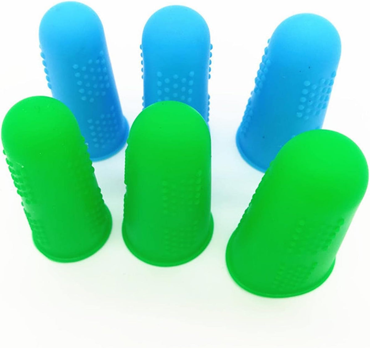 3X Finger Thumb Cots Silicone Cut Resistant for Sculpturing Non Slip Kitchen Tools for Gardening Fingertip Cover Finger Protector Sleeve, Green