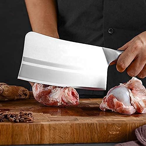 Chinese Chef Knife 7 Inch, Ultra Sharp German Steel Cleaver Knife with Ergonomic Pearwood Handle, Heavy Duty Bone Chopping Knife for Meat, Vegetables & Daily Kitchen Use