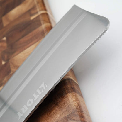 Chinese Chef Knife 7 Inch, Ultra Sharp German Steel Cleaver Knife with Ergonomic Pearwood Handle, Heavy Duty Bone Chopping Knife for Meat, Vegetables & Daily Kitchen Use
