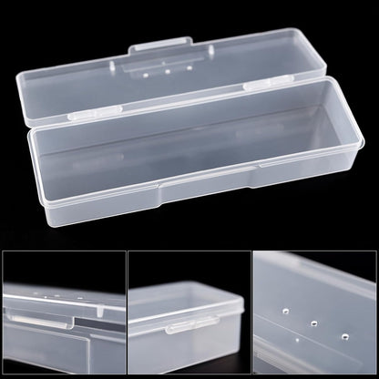 4Pcs Transparent Storage Boxes For Nail Tool Professional Pedicure Manicure Tools Set Plastic Nail Art Tool Box Storage Case Nail Supplies, Pink