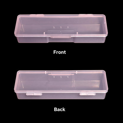 4Pcs Transparent Storage Boxes For Nail Tool Professional Pedicure Manicure Tools Set Plastic Nail Art Tool Box Storage Case Nail Supplies, Pink