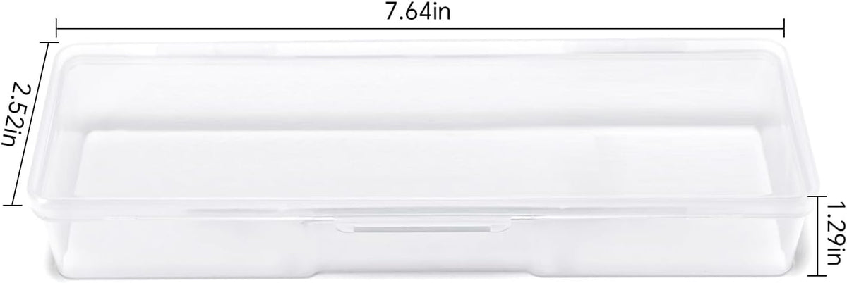 4Pcs Transparent Storage Boxes For Nail Tool Professional Pedicure Manicure Tools Set Plastic Nail Art Tool Box Storage Case Nail Supplies, Pink