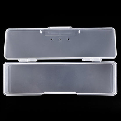4Pcs Transparent Storage Boxes For Nail Tool Professional Pedicure Manicure Tools Set Plastic Nail Art Tool Box Storage Case Nail Supplies, Pink