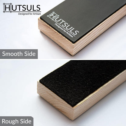 Leather Strop for Knife Sharpening - Get Razor-Sharp Edges with 3" x 9" Double Sided Paddle Strop Block, Easy to Use Knife Strop with Ergonomic Handle & Stropping Leather Knife Sharpener Guide