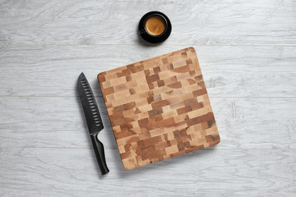 Boards Canadian End Grain Maple Square Butcher Block, 12x12x1'', L12121