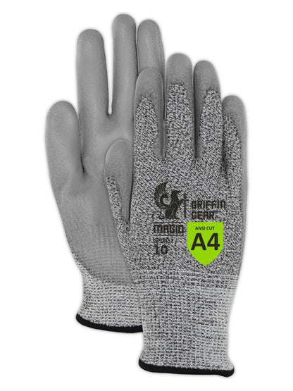 MAGID Griffin Gear ANSI A4 Liquid Repellent Nitrile Work Gloves , 12 Pairs, Size 10/XL, GPD452