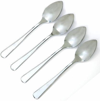 Stainless Steel Grapefruit Spoons, Set of 4