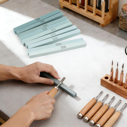 20 Pcs 5.83 Inch Sharpening Stone Set, 10 Girt Sizes Rectangular Sharpening Stone Sticks- 3000# 1000# 800# 600# 400# 320# 240# 180# 120# 80#, Small Sharpening Stones for Knives, Scissors