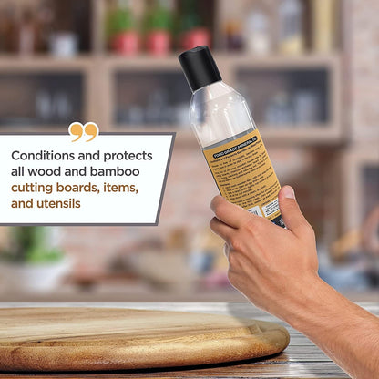 Mineral Oil - 8 oz Food Grade Mineral Oil for Wood Cutting Board, Cutting Board Oil Conditioner, Butcher Block Oil, Food Safe Wood Oil for Bamboo Boards, Countertops, Teak, Marble, Soapstone