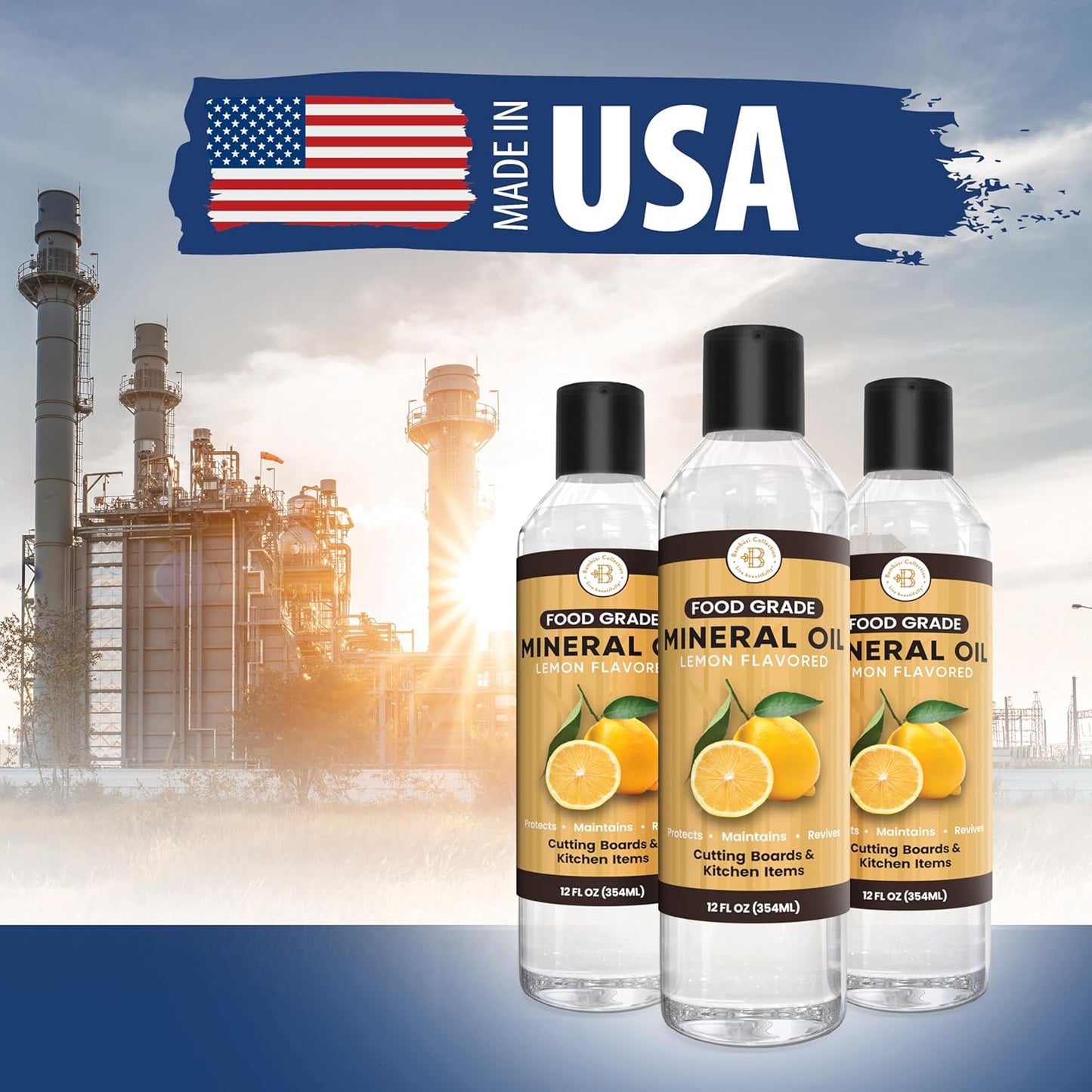 Mineral Oil - 8 oz Food Grade Mineral Oil for Wood Cutting Board, Cutting Board Oil Conditioner, Butcher Block Oil, Food Safe Wood Oil for Bamboo Boards, Countertops, Teak, Marble, Soapstone
