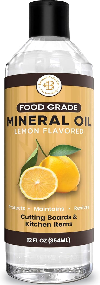 Mineral Oil - 8 oz Food Grade Mineral Oil for Wood Cutting Board, Cutting Board Oil Conditioner, Butcher Block Oil, Food Safe Wood Oil for Bamboo Boards, Countertops, Teak, Marble, Soapstone