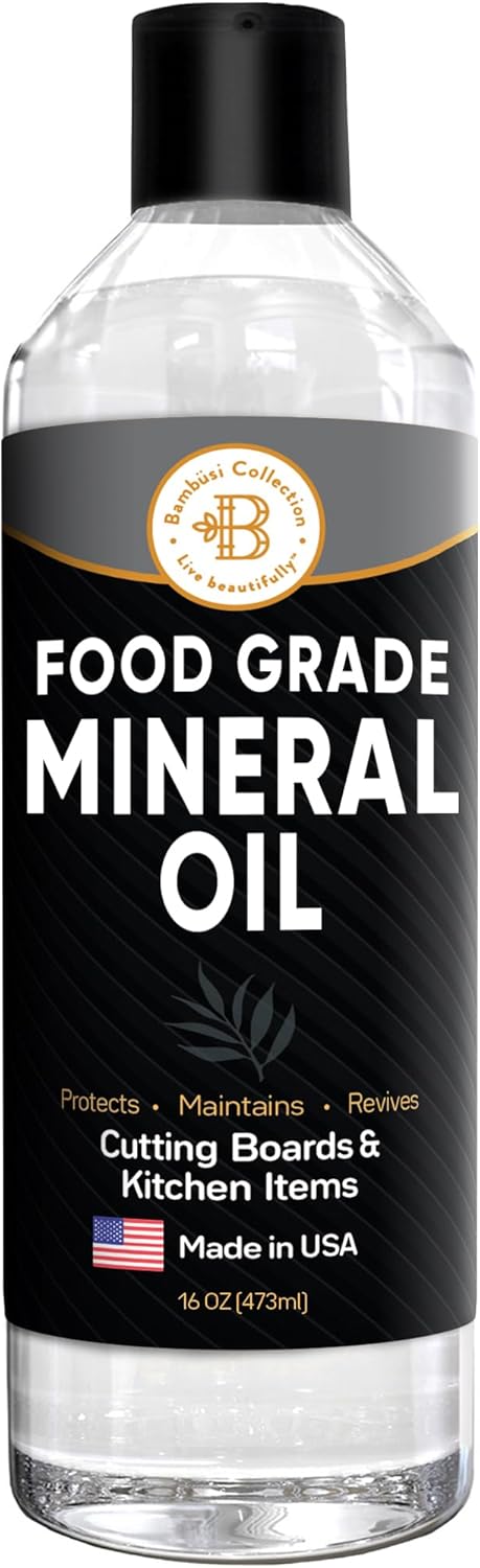 Mineral Oil - 8 oz Food Grade Mineral Oil for Wood Cutting Board, Cutting Board Oil Conditioner, Butcher Block Oil, Food Safe Wood Oil for Bamboo Boards, Countertops, Teak, Marble, Soapstone