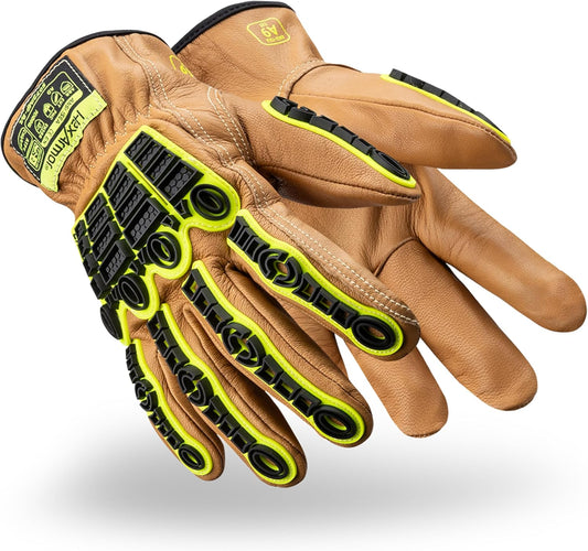 Chrome SLT Goatskin Work Gloves, Oil & Slip Resistant, Cut-Resistant (ANSI A4–A9), Impact & Non-Impact