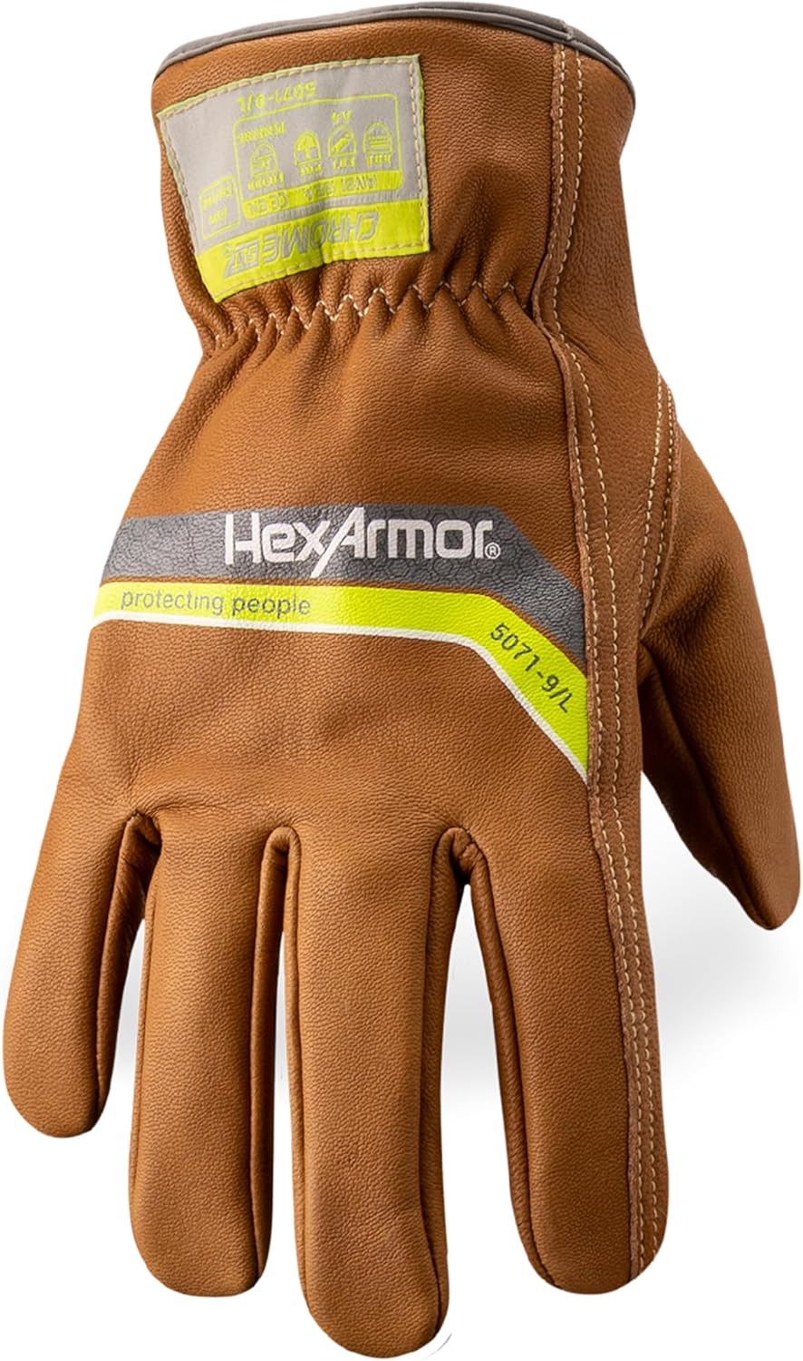 Chrome SLT Goatskin Work Gloves, Oil & Slip Resistant, Cut-Resistant (ANSI A4–A9), Impact & Non-Impact