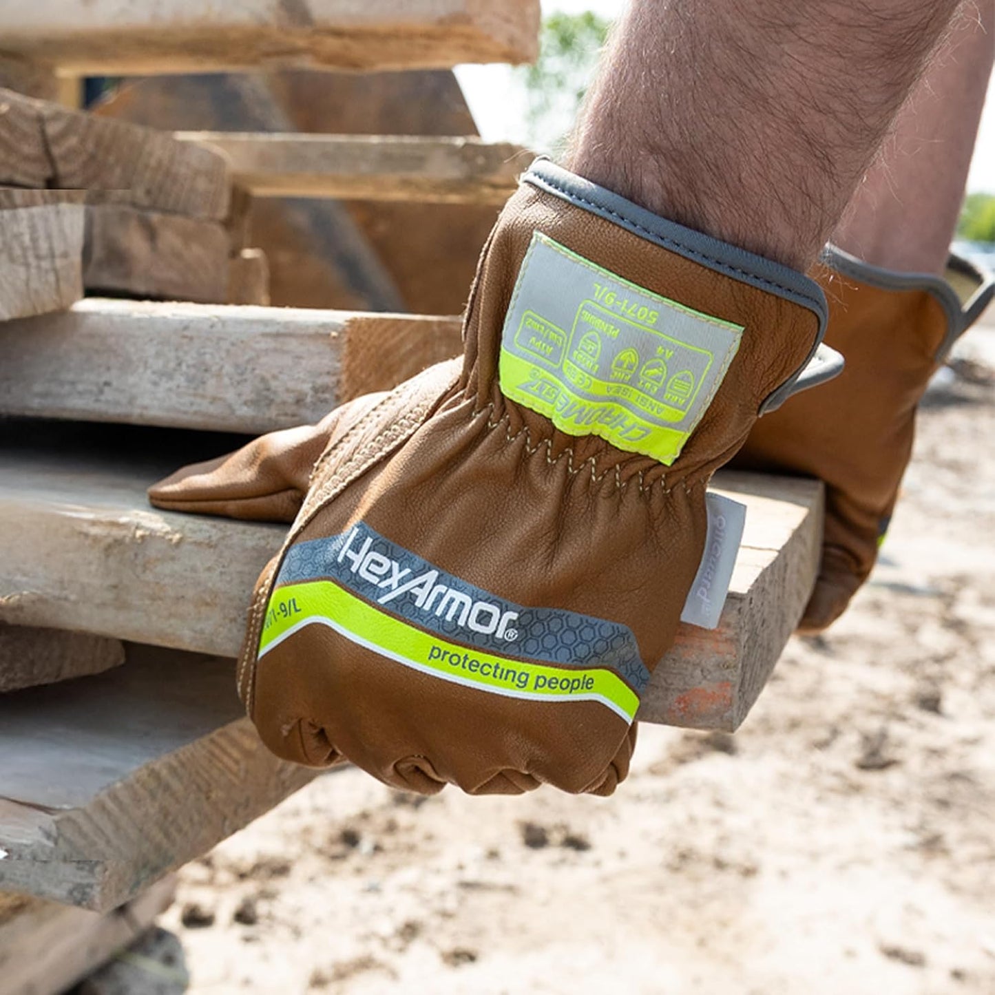 Chrome SLT Goatskin Work Gloves, Oil & Slip Resistant, Cut-Resistant (ANSI A4–A9), Impact & Non-Impact
