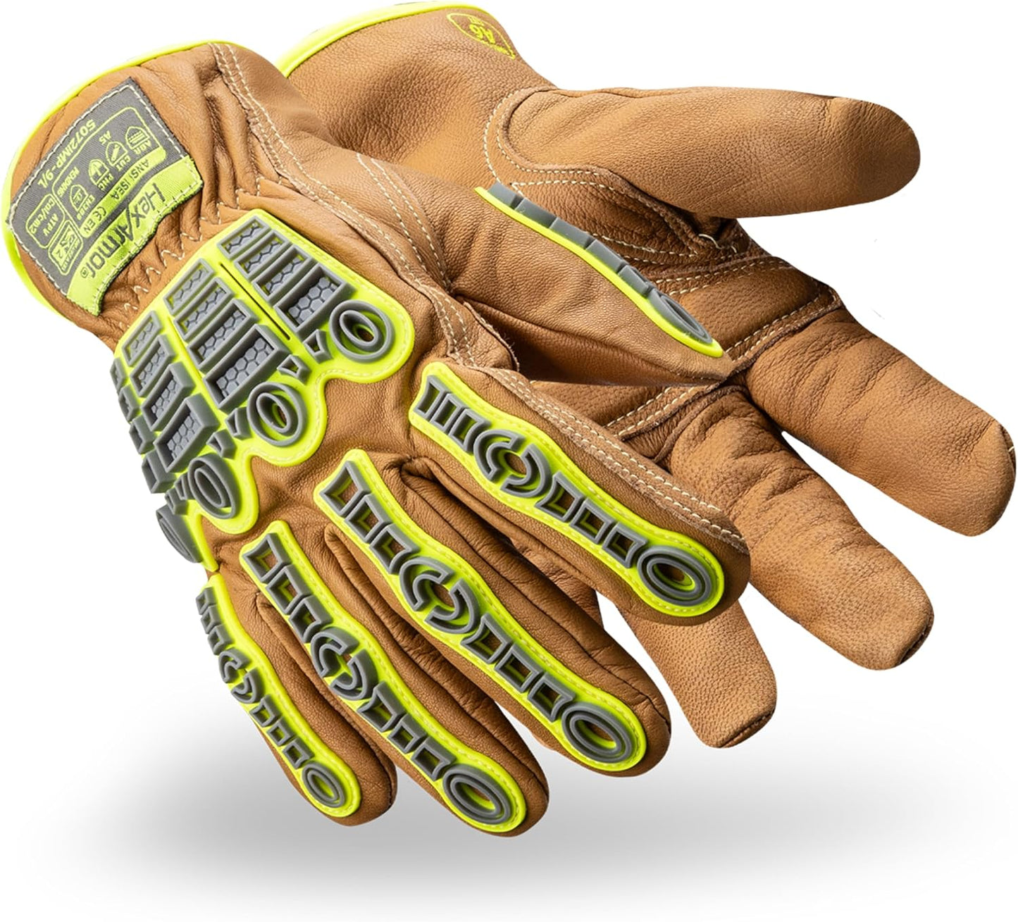Chrome SLT Goatskin Work Gloves, Oil & Slip Resistant, Cut-Resistant (ANSI A4–A9), Impact & Non-Impact