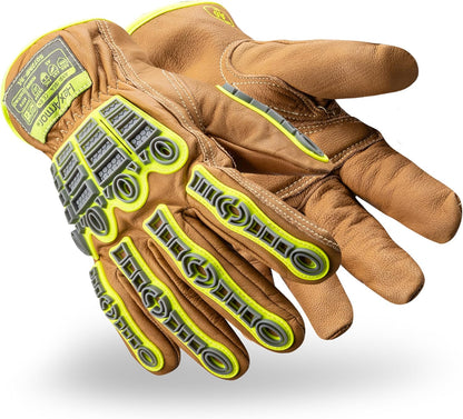 Chrome SLT Goatskin Work Gloves, Oil & Slip Resistant, Cut-Resistant (ANSI A4–A9), Impact & Non-Impact