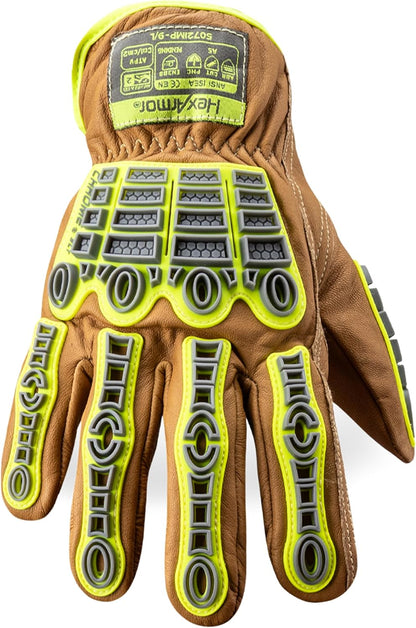 Chrome SLT Goatskin Work Gloves, Oil & Slip Resistant, Cut-Resistant (ANSI A4–A9), Impact & Non-Impact