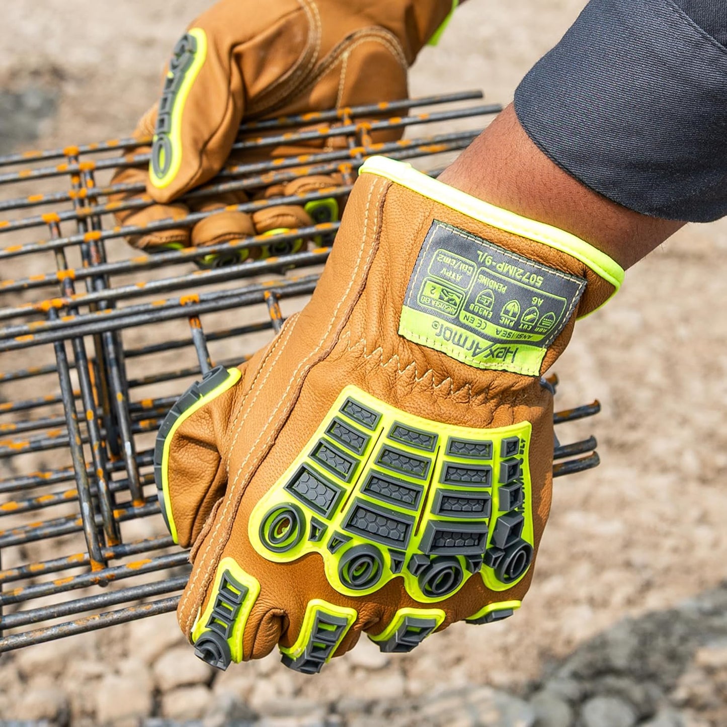 Chrome SLT Goatskin Work Gloves, Oil & Slip Resistant, Cut-Resistant (ANSI A4–A9), Impact & Non-Impact