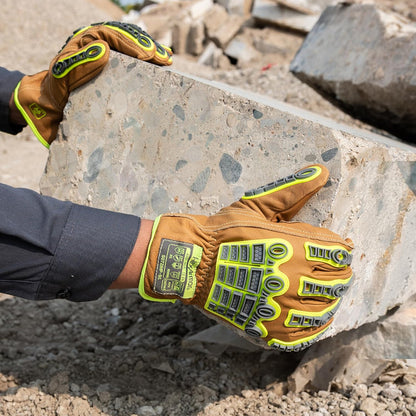 Chrome SLT Goatskin Work Gloves, Oil & Slip Resistant, Cut-Resistant (ANSI A4–A9), Impact & Non-Impact