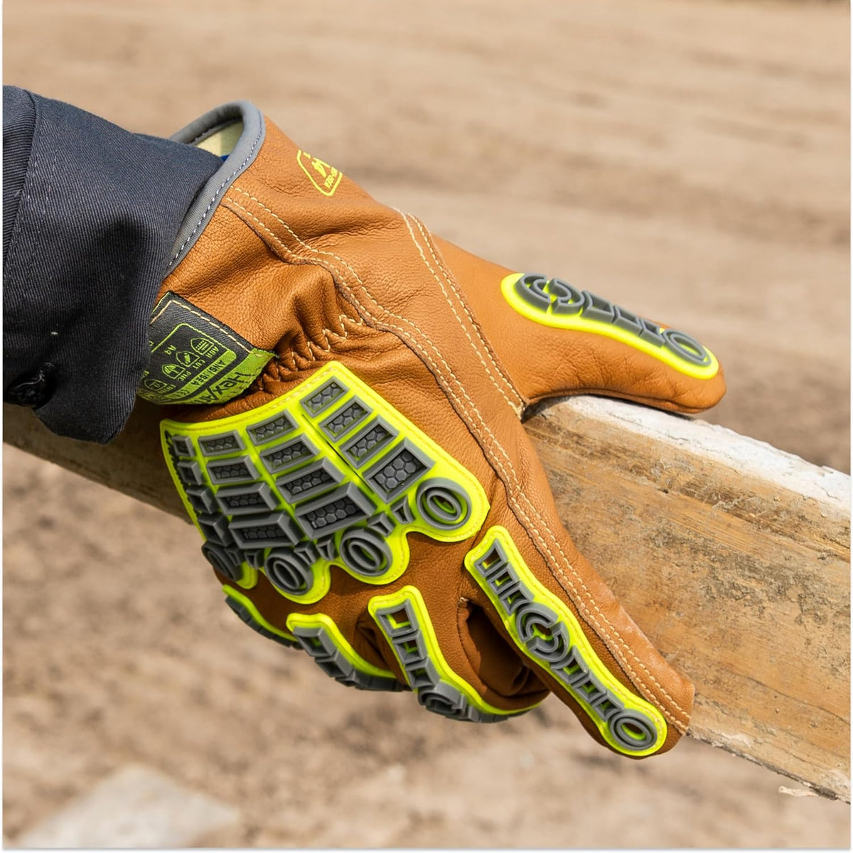 Chrome SLT Goatskin Work Gloves, Oil & Slip Resistant, Cut-Resistant (ANSI A4–A9), Impact & Non-Impact