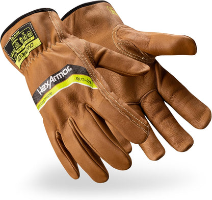 Chrome SLT Goatskin Work Gloves, Oil & Slip Resistant, Cut-Resistant (ANSI A4–A9), Impact & Non-Impact