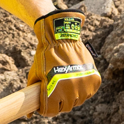 Chrome SLT Goatskin Work Gloves, Oil & Slip Resistant, Cut-Resistant (ANSI A4–A9), Impact & Non-Impact